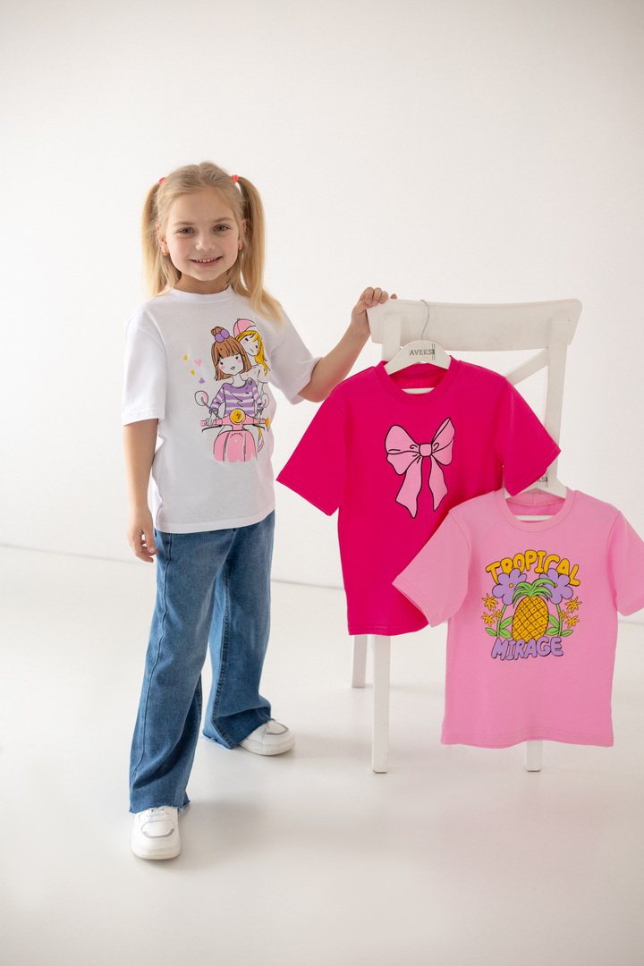 Комплект для дівчаток з 3-х футболок